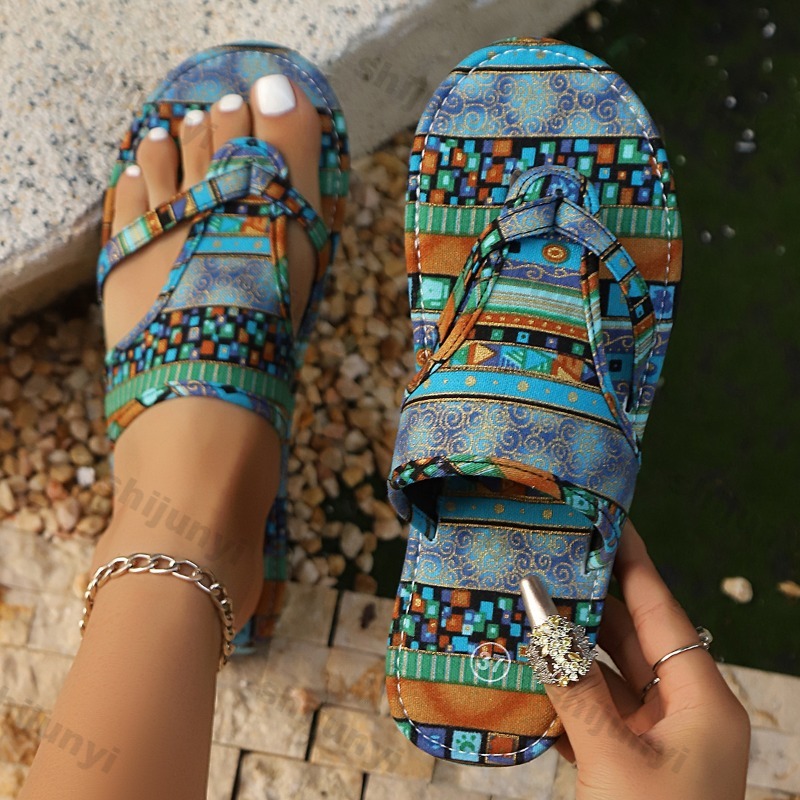 New Ethnic Fashion - 큰 사이즈 여성 샌들 2025 여름