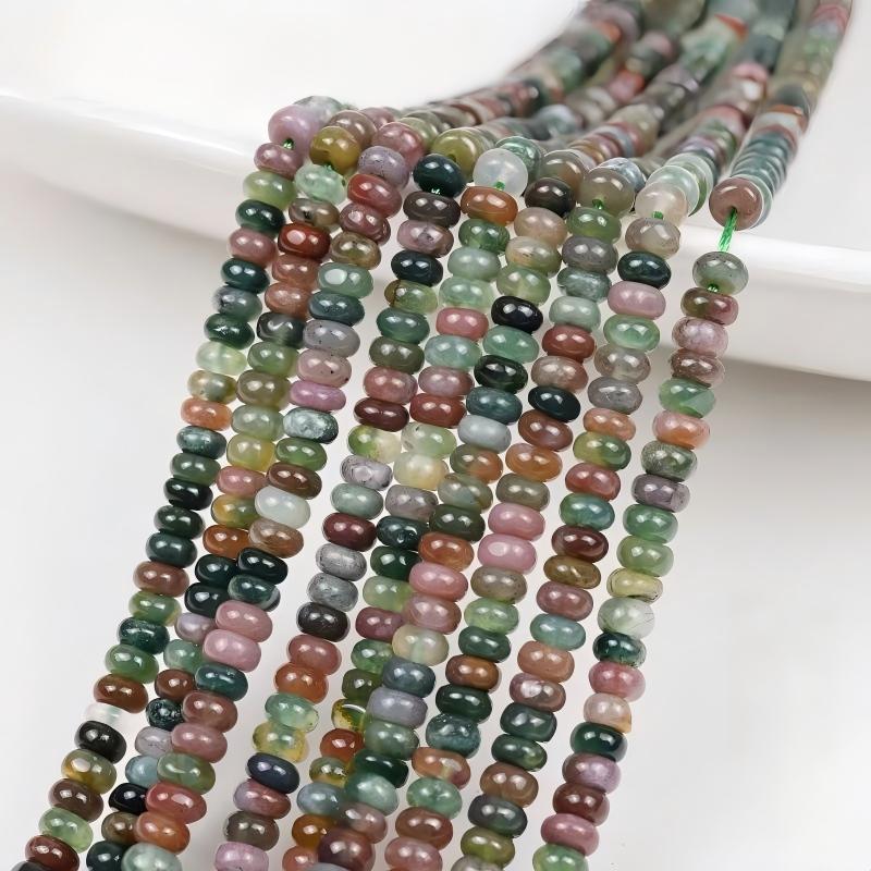 4x2mm 천연석 인도산 아게이트 론델 비즈, 평평한  - Ethnic Fashion India 리뷰 및 가격